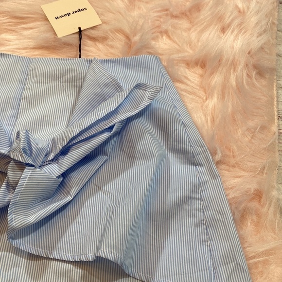 NWT Superdown Danika Stripe Tie Waist Shorts sz XS - Picture 6 of 12